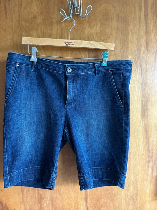 Apt. 9 Pants - Apt. 9 Women's Dark Blue Denim Bermuda trouser Shorts